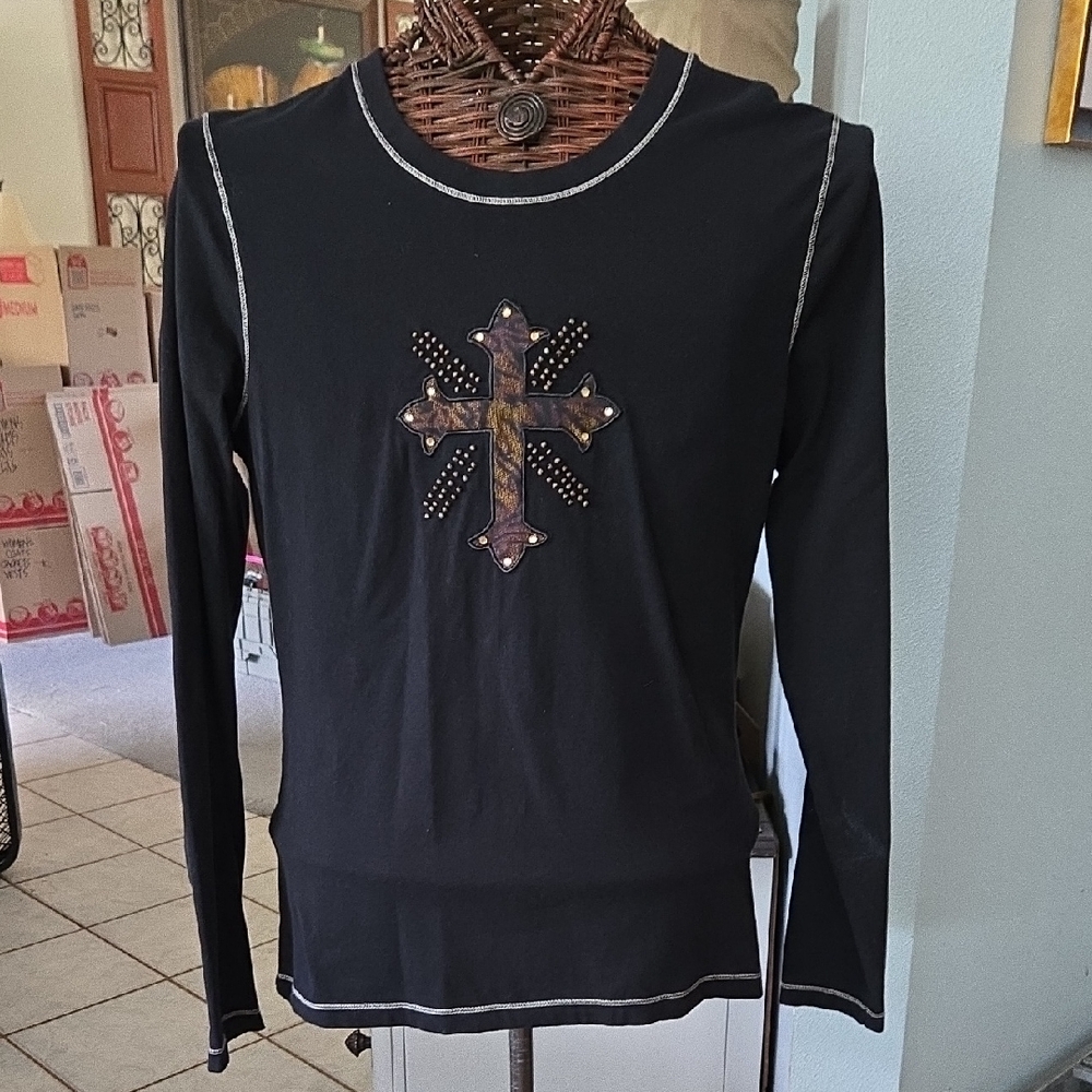Bit & Bridle Black Long Sleeve Top